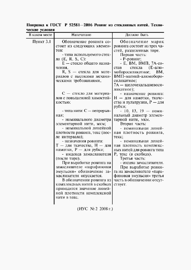 Поправка к ГОСТ Р 52581-2006