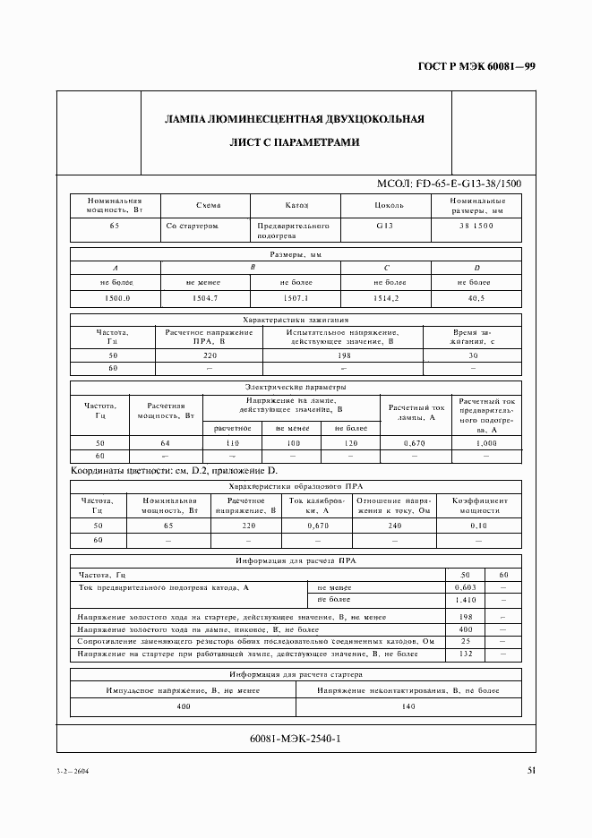 ���� � ��� 60081-99. �������� 54