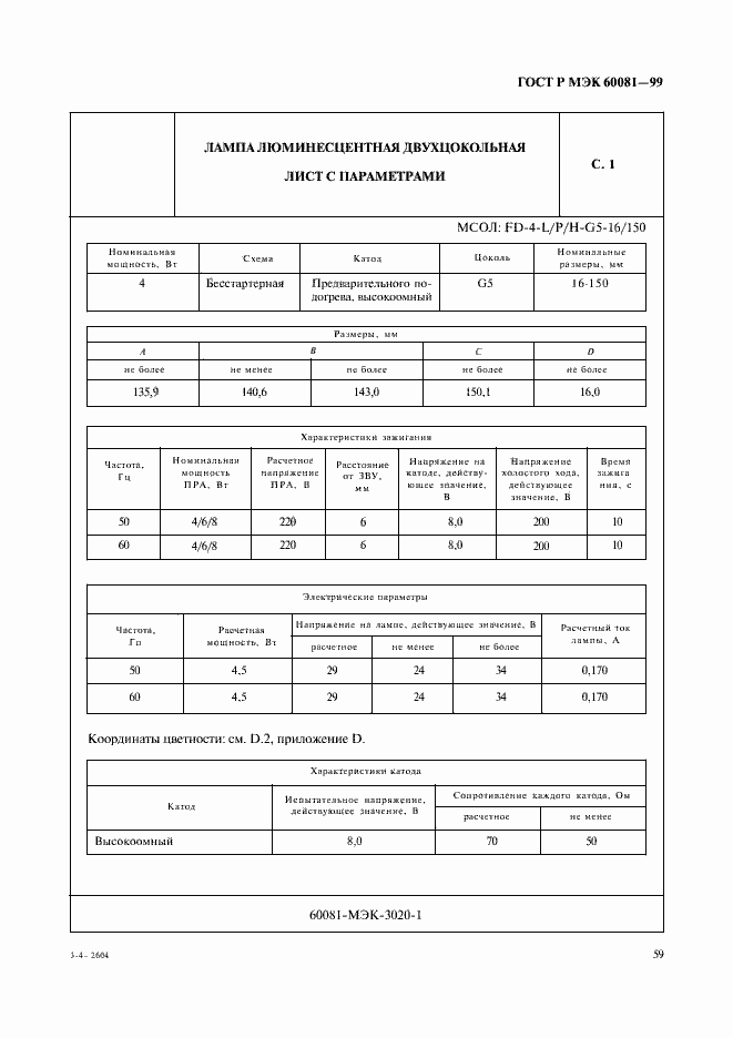 ���� � ��� 60081-99. �������� 62