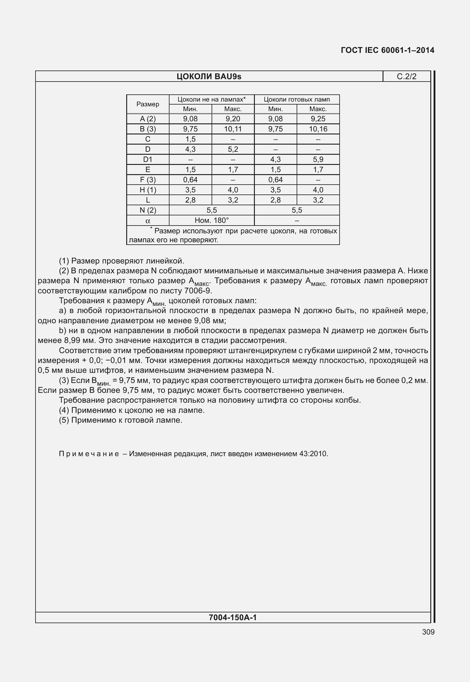���� IEC 60061-1-2014. �������� 314