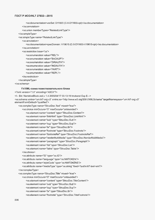 ���� � ���/HL7 27932-2015. �������� 509