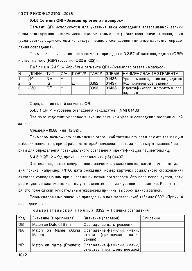 ���� � ���/HL7 27931-2015. �������� 1018