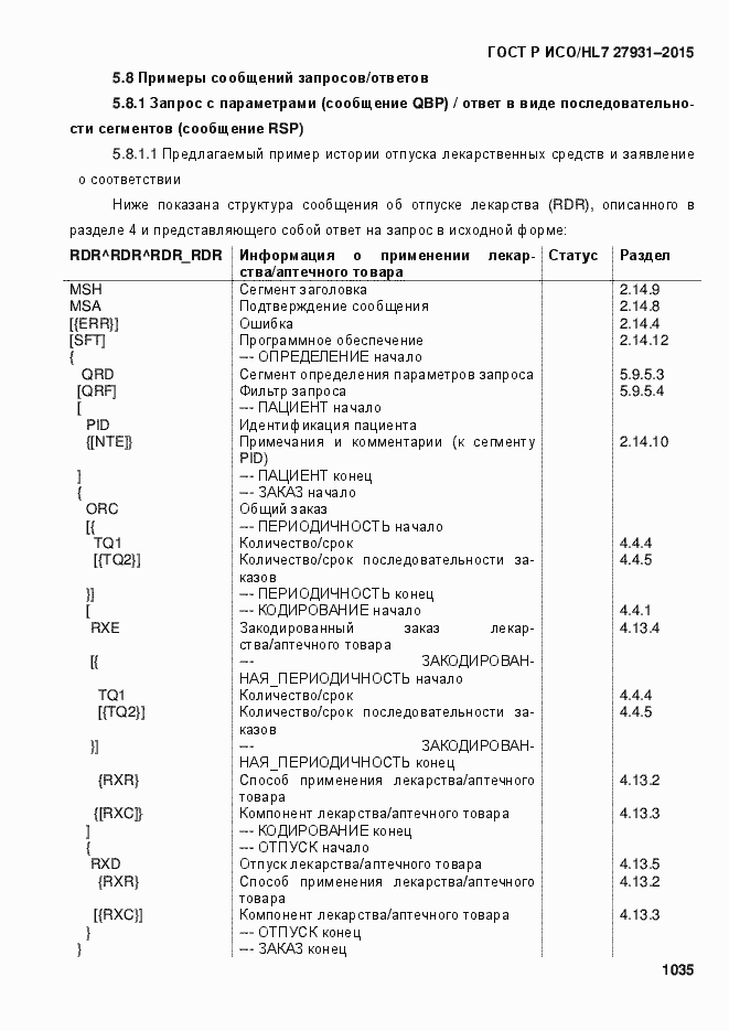 ���� � ���/HL7 27931-2015. �������� 1041