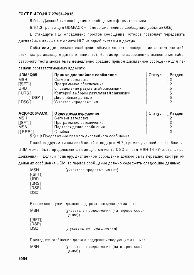 ���� � ���/HL7 27931-2015. �������� 1100