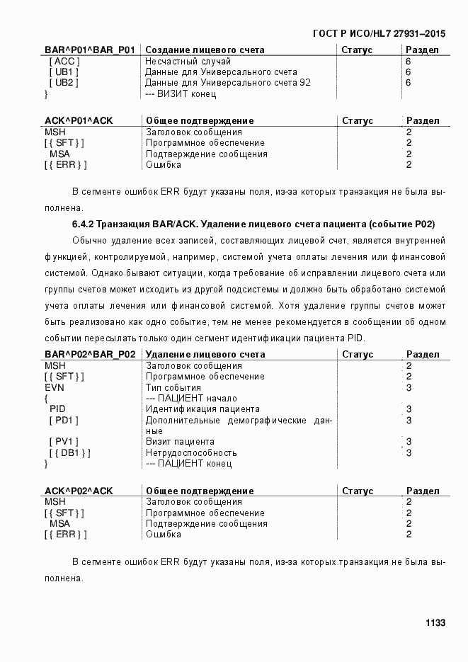 ���� � ���/HL7 27931-2015. �������� 1139