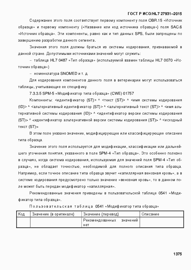���� � ���/HL7 27931-2015. �������� 1381
