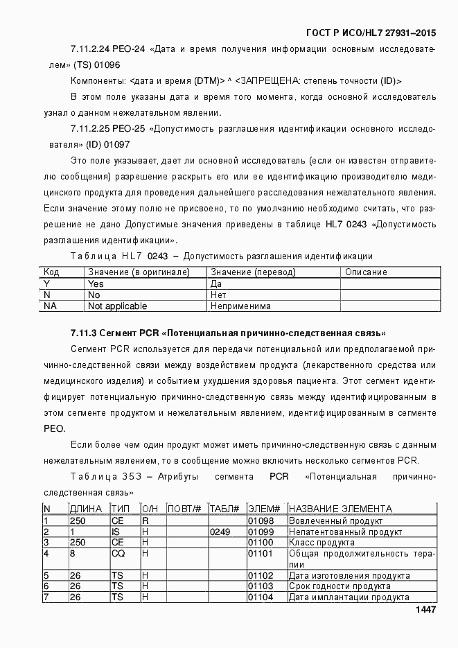 ���� � ���/HL7 27931-2015. �������� 1453