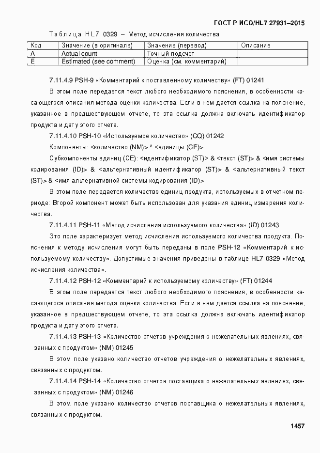 ���� � ���/HL7 27931-2015. �������� 1463