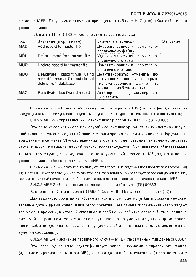 ���� � ���/HL7 27931-2015. �������� 1529