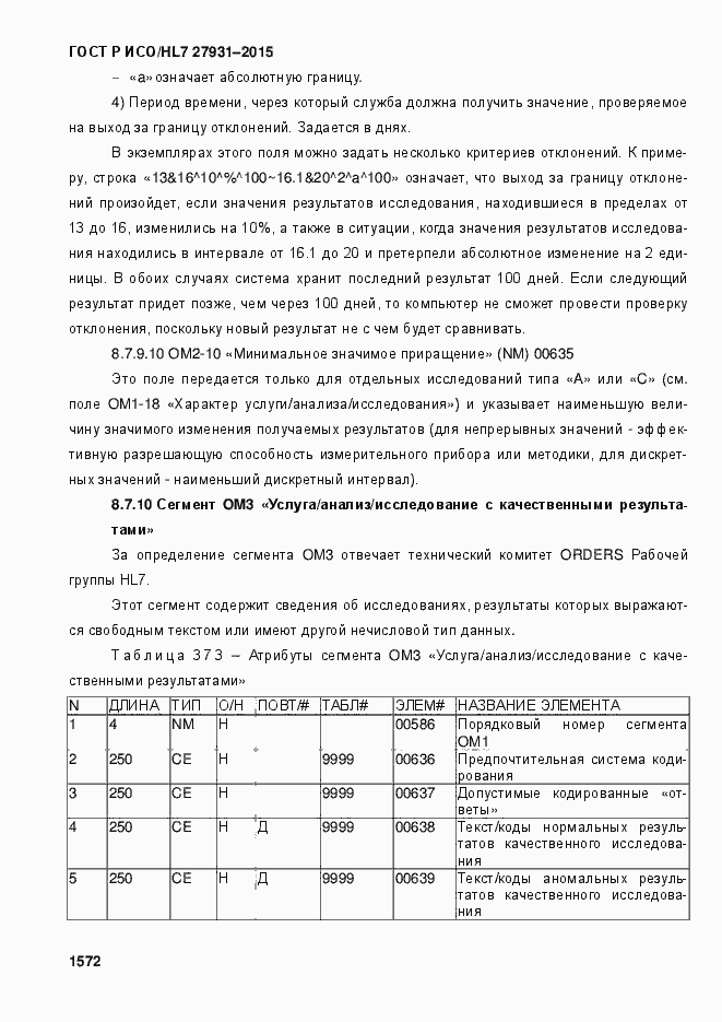 ���� � ���/HL7 27931-2015. �������� 1578