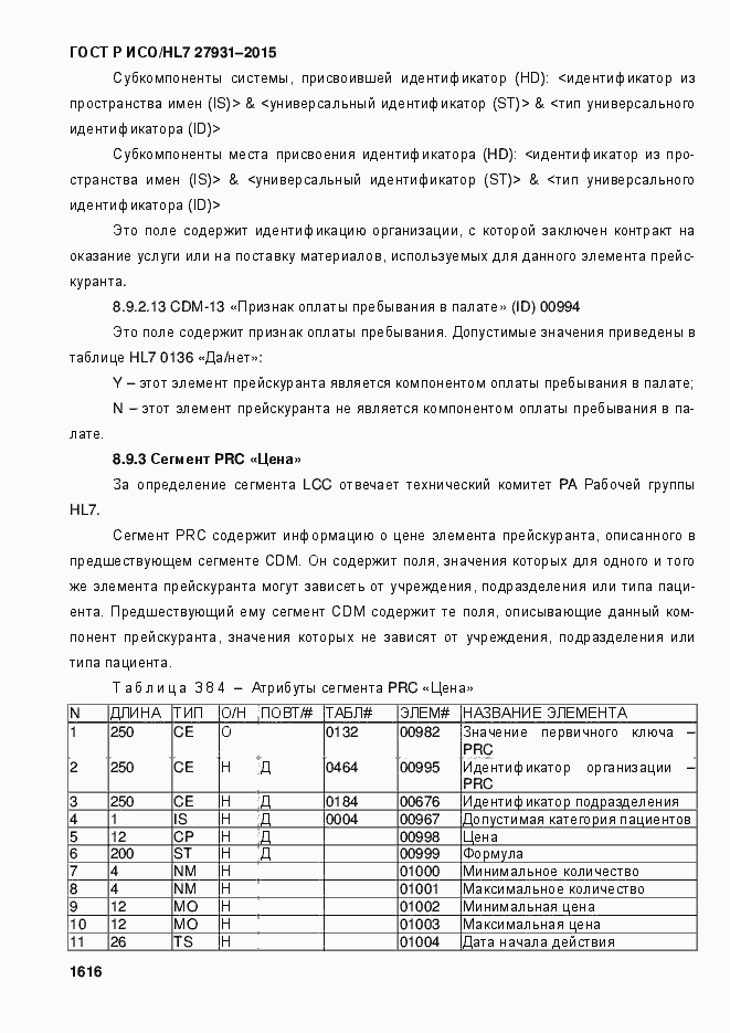 ���� � ���/HL7 27931-2015. �������� 1622