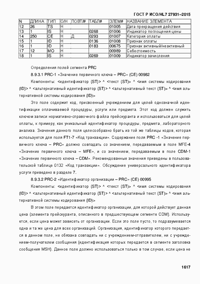 ���� � ���/HL7 27931-2015. �������� 1623