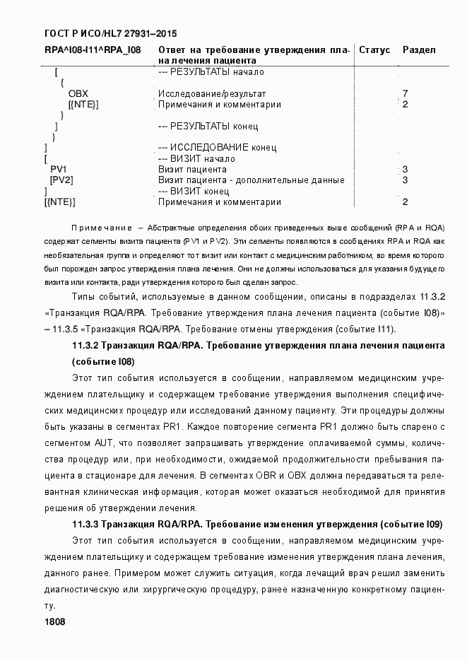 ���� � ���/HL7 27931-2015. �������� 1814