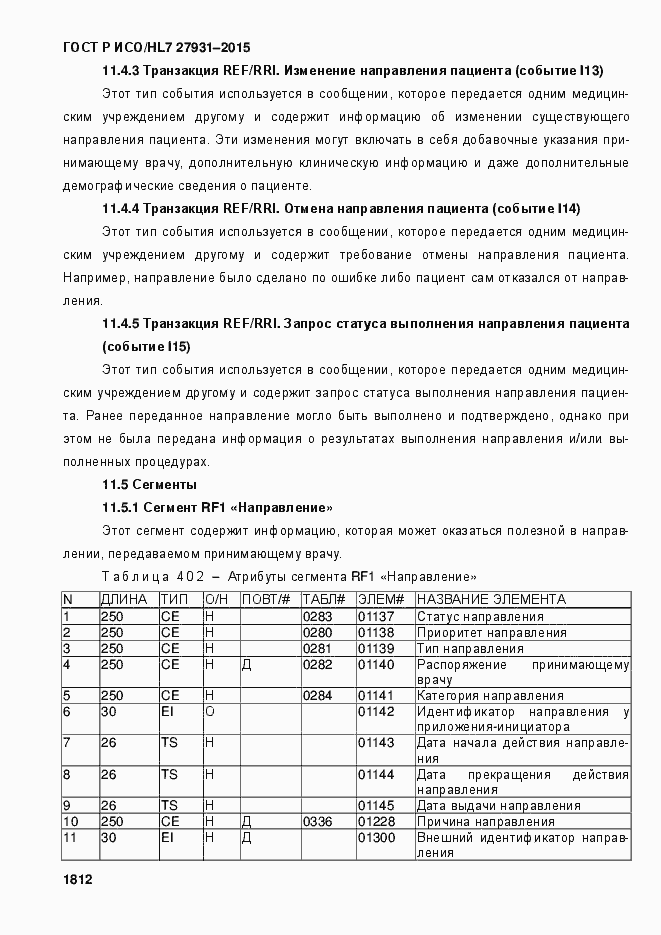 ���� � ���/HL7 27931-2015. �������� 1818
