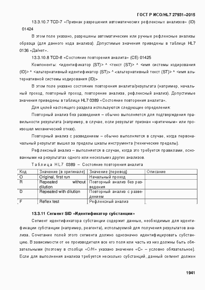 ���� � ���/HL7 27931-2015. �������� 1947
