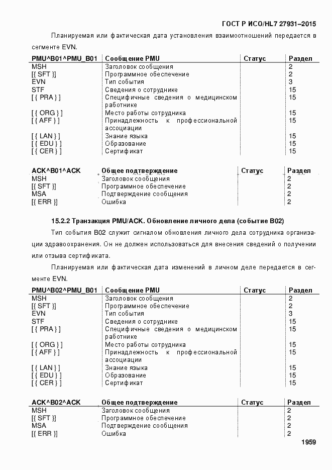 ���� � ���/HL7 27931-2015. �������� 1965