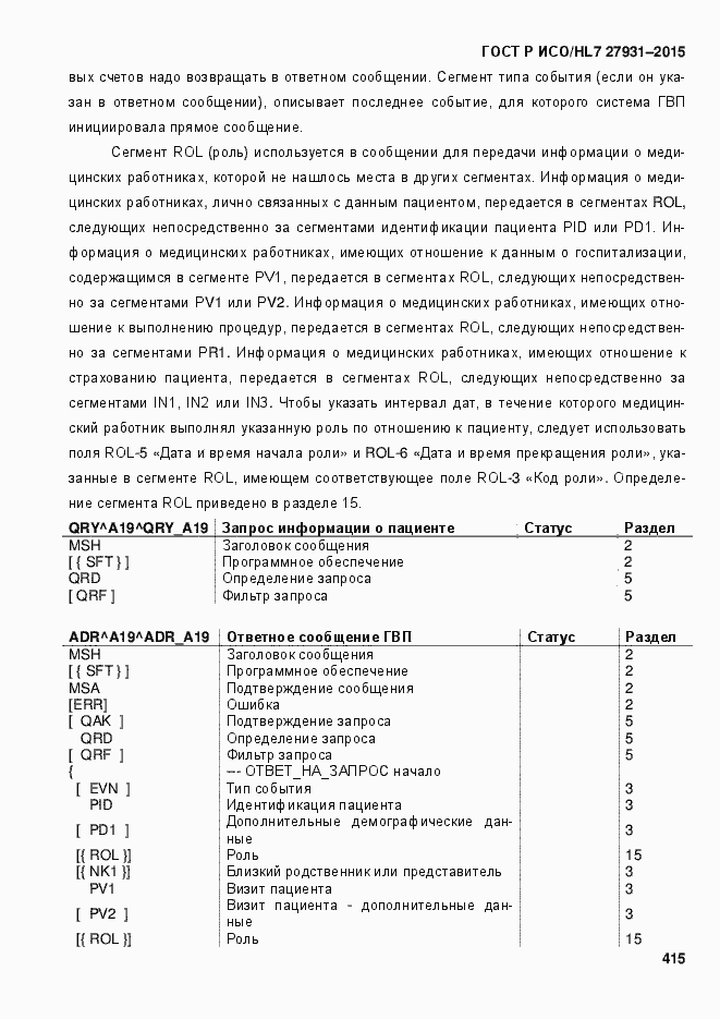 ���� � ���/HL7 27931-2015. �������� 421