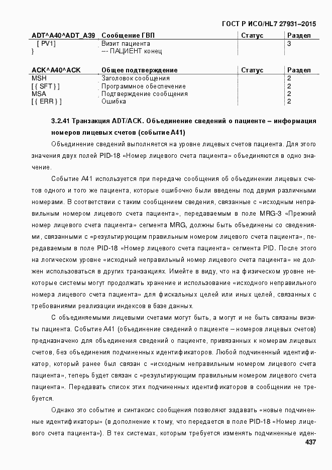 ���� � ���/HL7 27931-2015. �������� 443