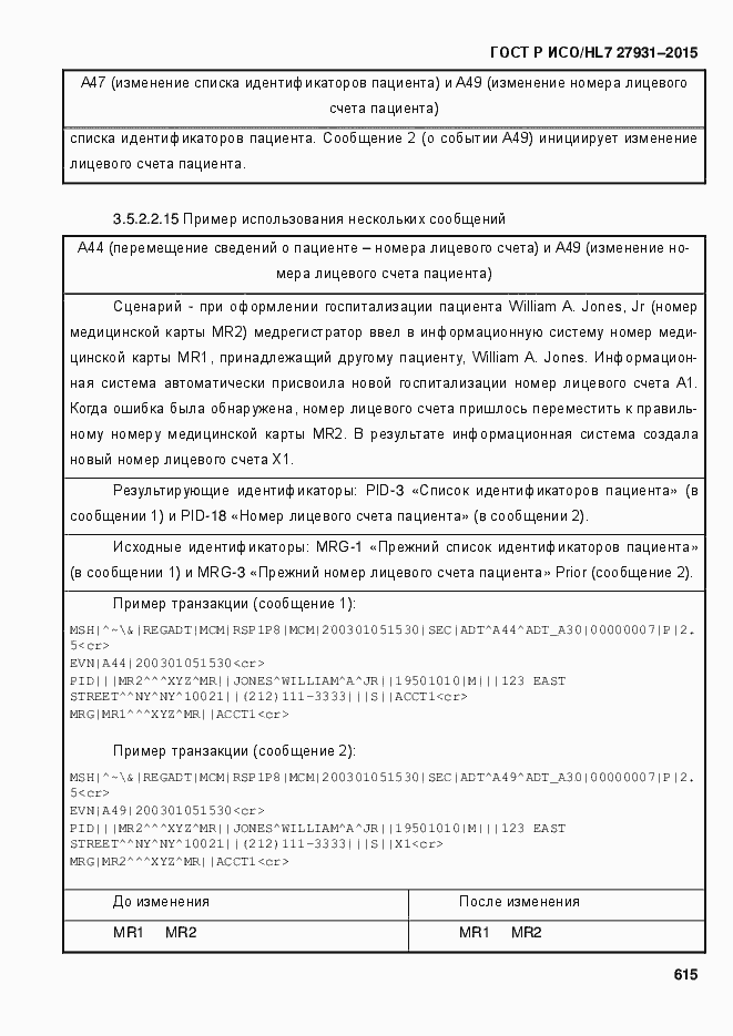 ���� � ���/HL7 27931-2015. �������� 621