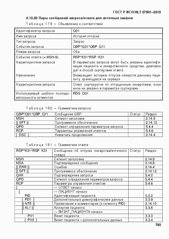 ���� � ���/HL7 27931-2015. �������� 799