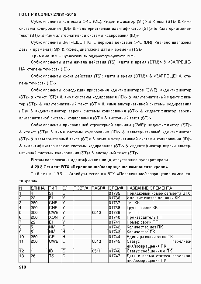 ���� � ���/HL7 27931-2015. �������� 916
