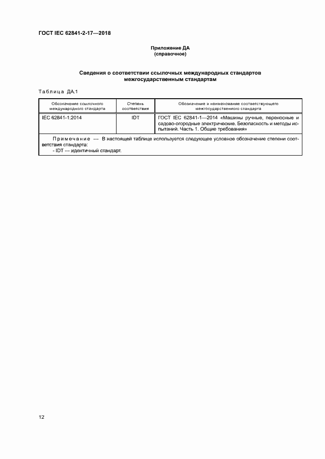  IEC 62841-2-17-2018.  18