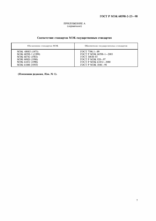 ���� � ��� 60598-2-23-98. �������� 10