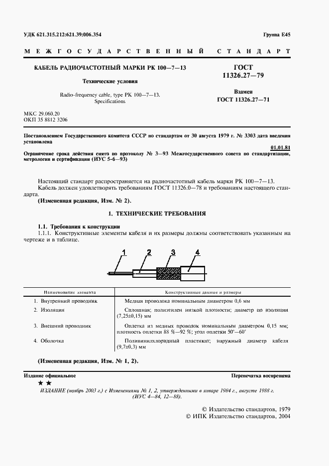 ���� 11326.27-79. �������� 2