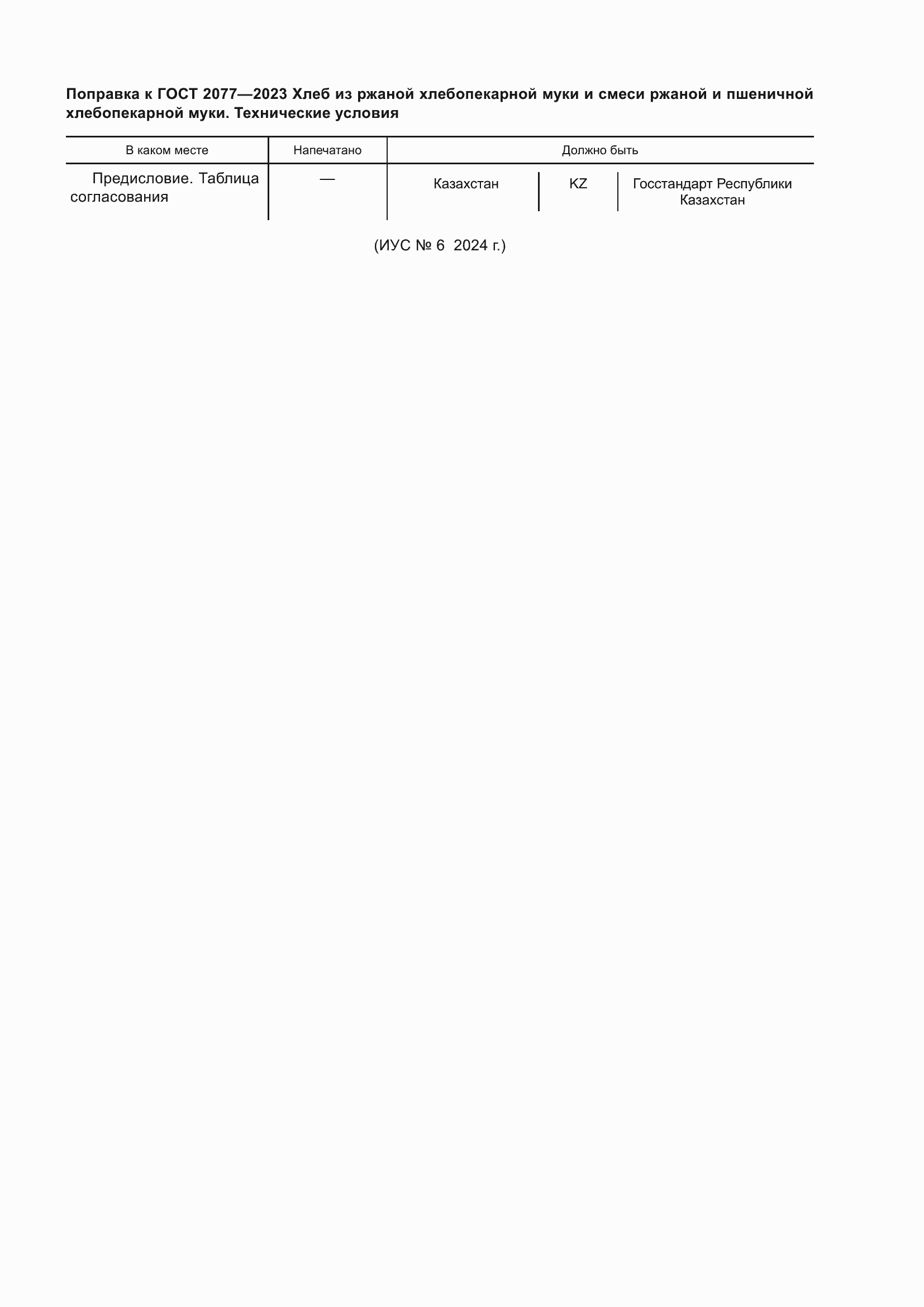 Поправка к ГОСТ 2077-2023