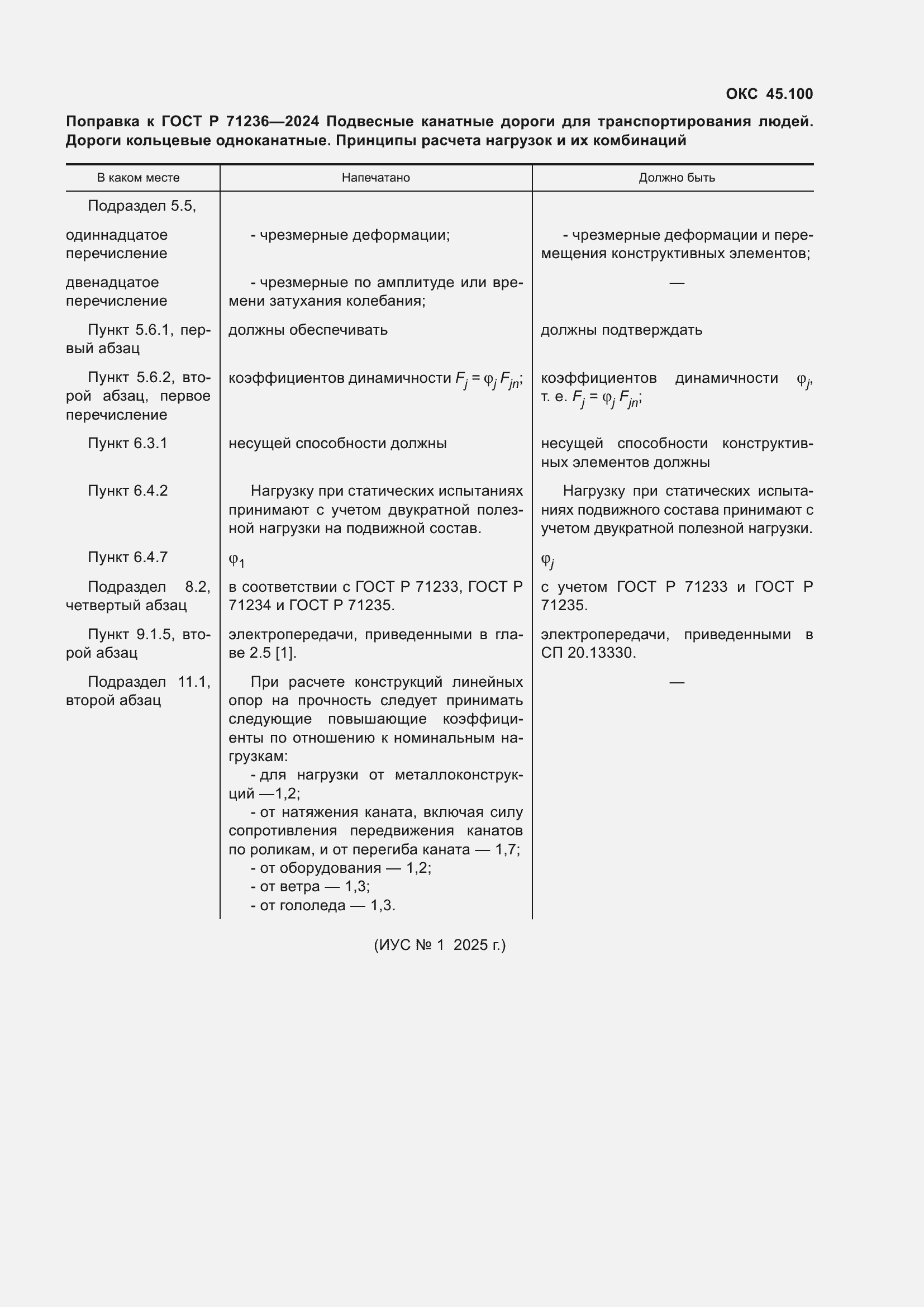 Поправка к ГОСТ Р 71236-2024