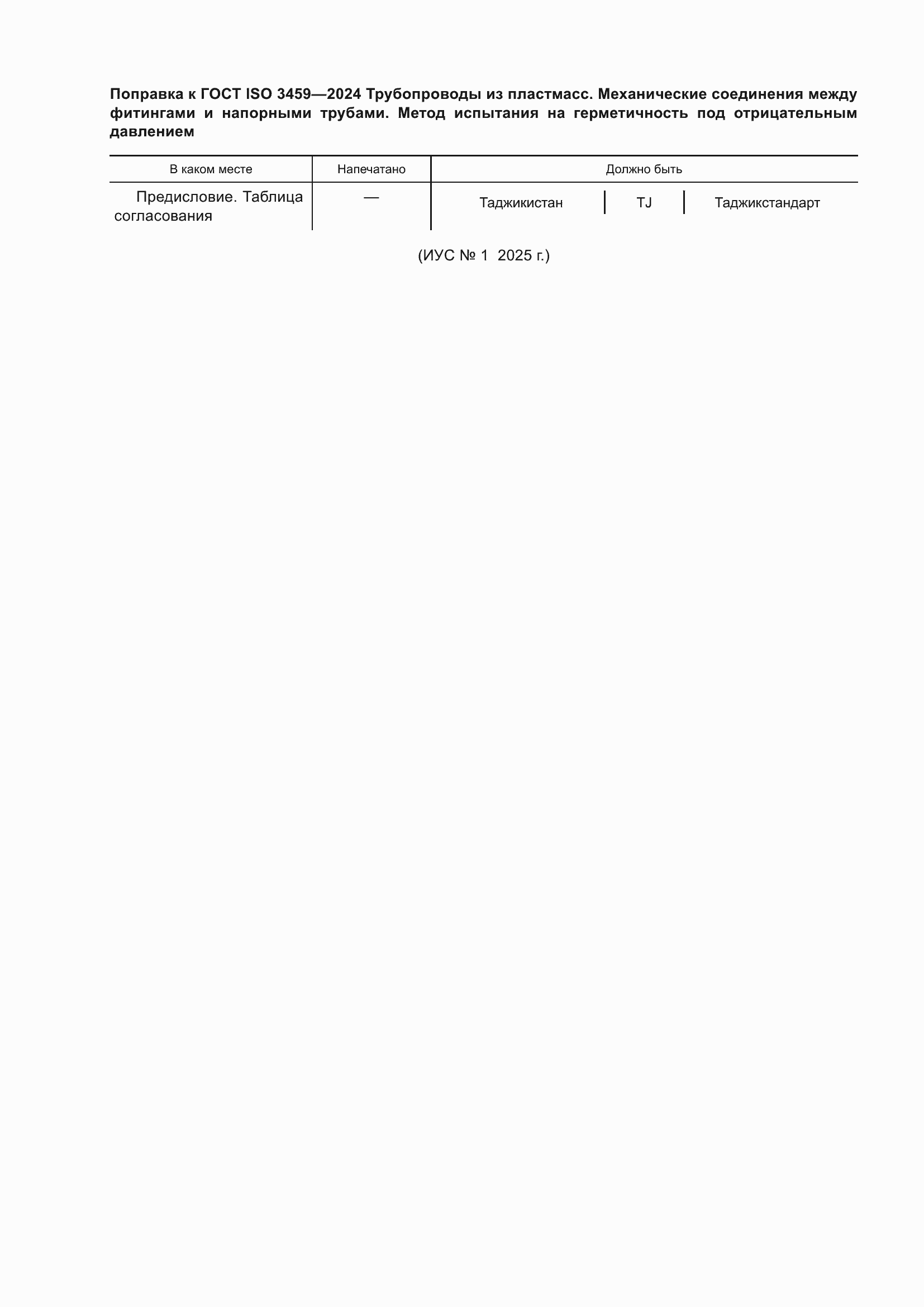 Поправка к ГОСТ ISO 3459-2024