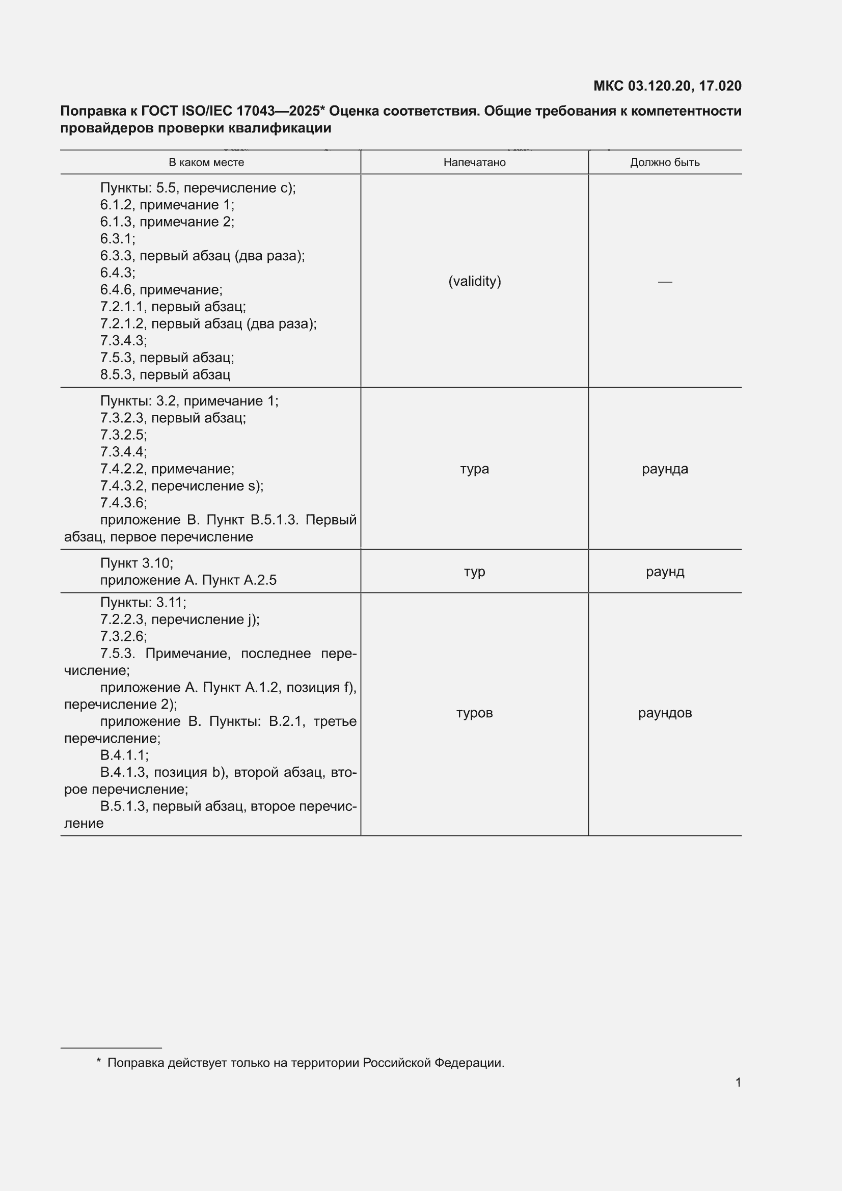 �������� � ���� ISO/IEC 17043-2025