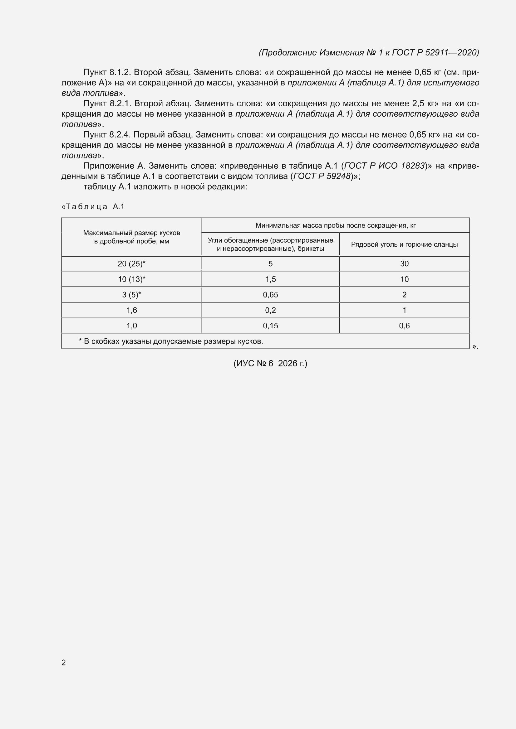 Изменение №1 к ГОСТ Р 52911-2020
